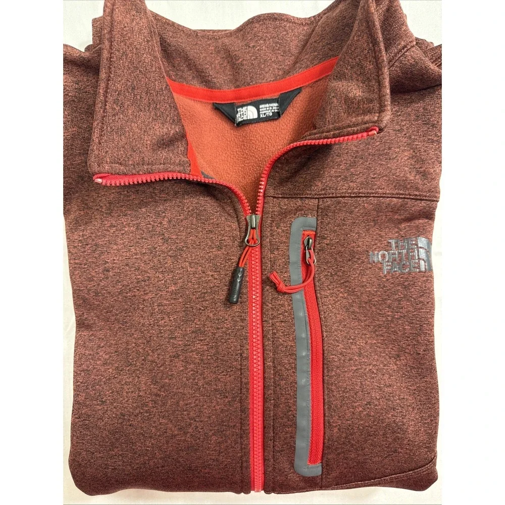 The‎ North Face Apex 1/2 Zip MAROON PULLOVER Soft Shell Outdoor MENS XL
